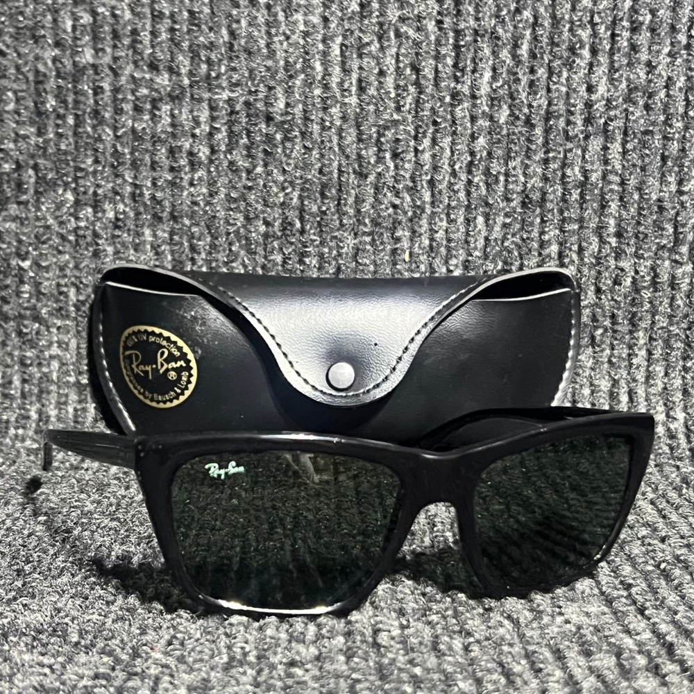 Vintage Ray Ban Sunglasses Men OS Black L1605 PQAS Bausch & Lomb Frame France